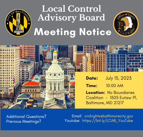 Local Control Advisory Board Meeting